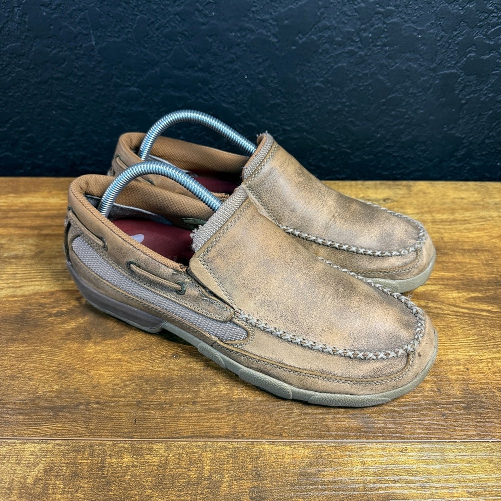 Twisted X LXP00063 Brown Leather Slip-On Loafers Mens Size 8.5 M